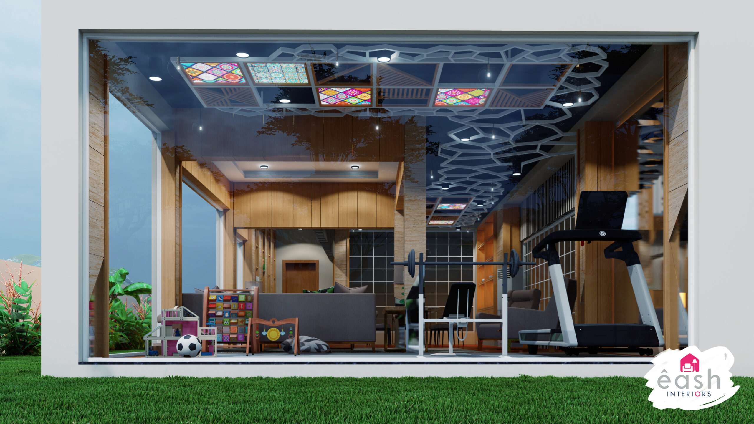 Backyard-Facing Dining & Living Area 1